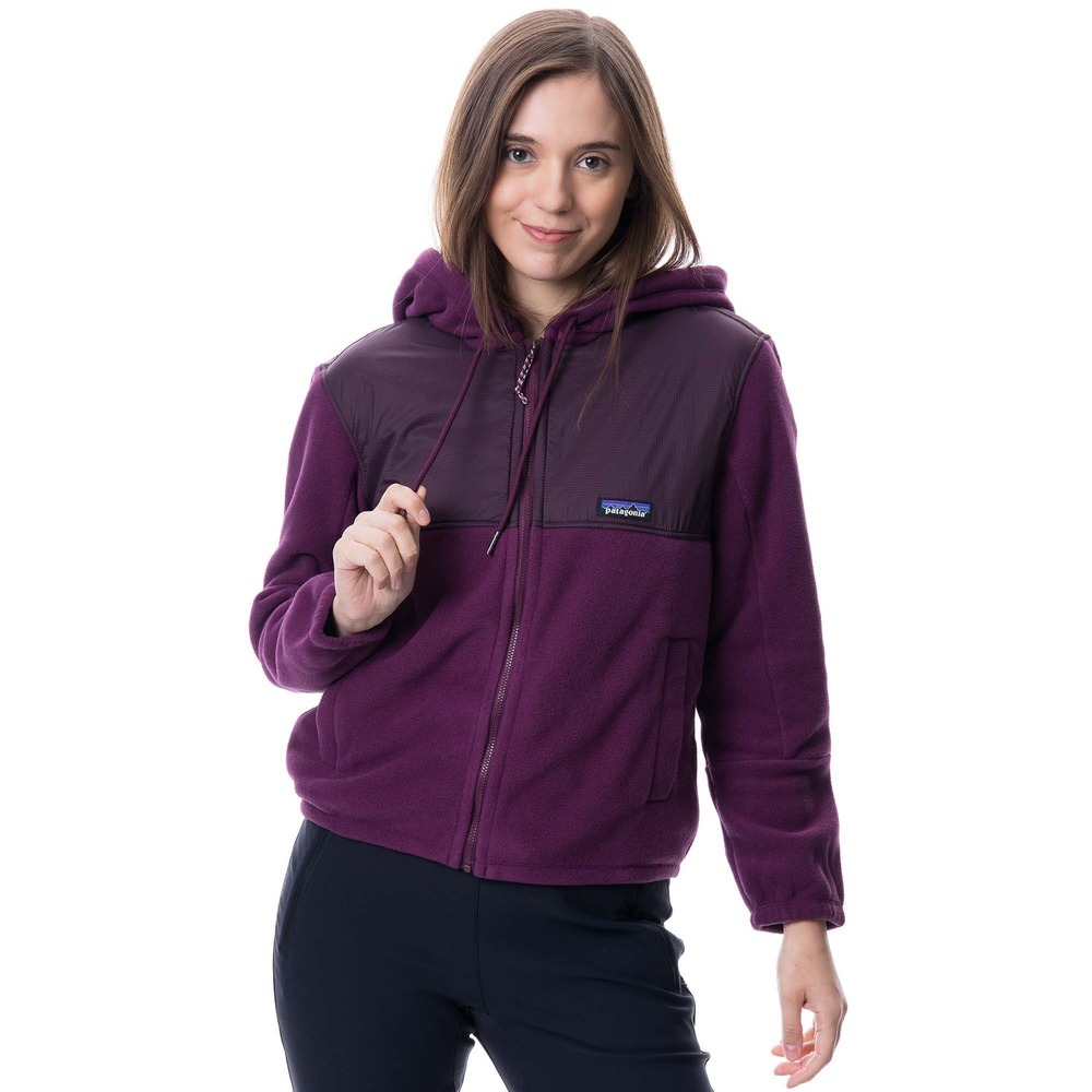 Patagonia Microdini Fleece Hoodie Purple Full Zip Jacket 26270 Womens Medium